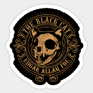 Edgar Allan Poe The Black Cat Distressed Gift Sticker